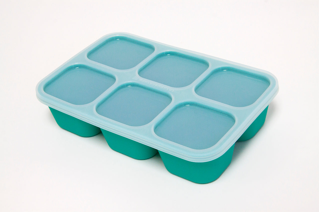 Marcus Marcus silicone food cube tray with lid for making pumpkin puree green