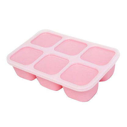 Marcus Marcus silicone food cube tray with lid for making pumpkin puree red