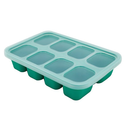silicone food cube tray with lid for making pumpkin puree green