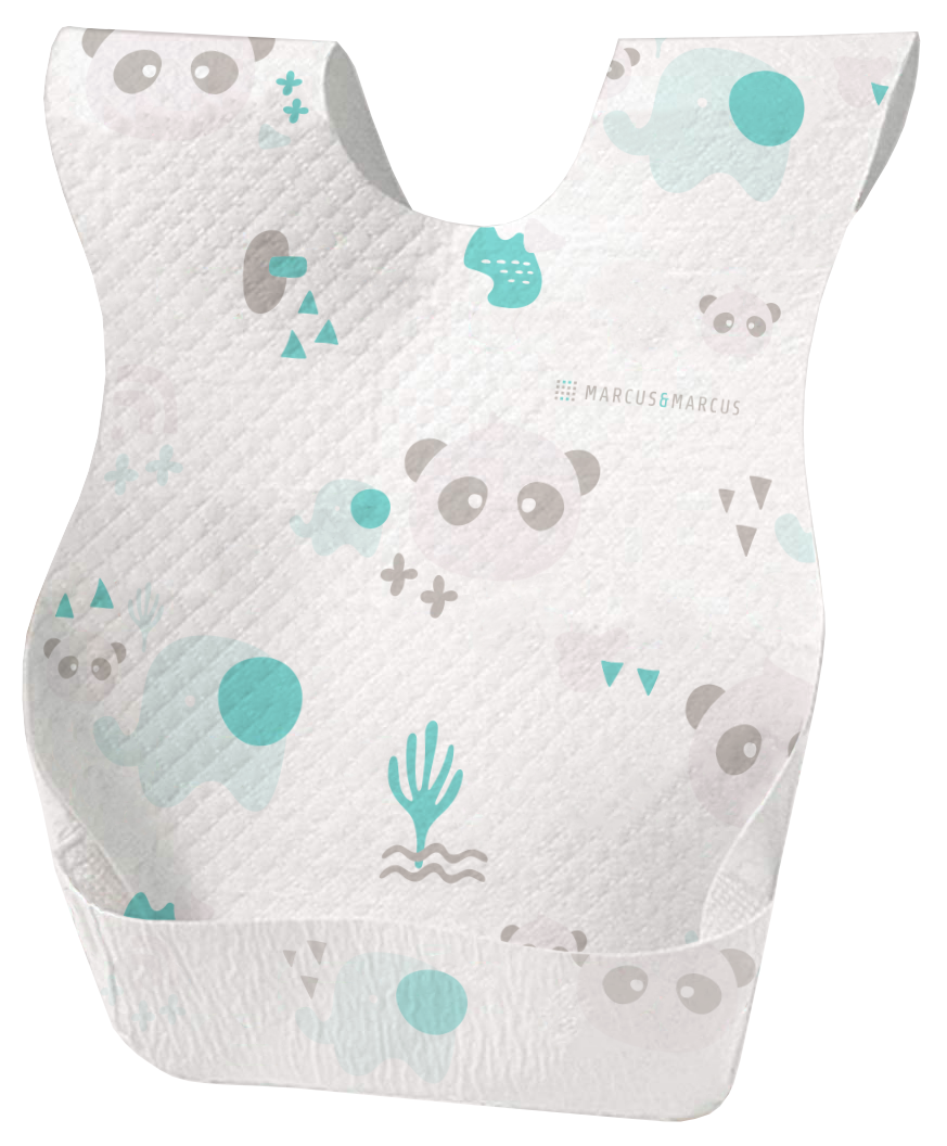 Marcus & Marcus disposable bibs for infants  green