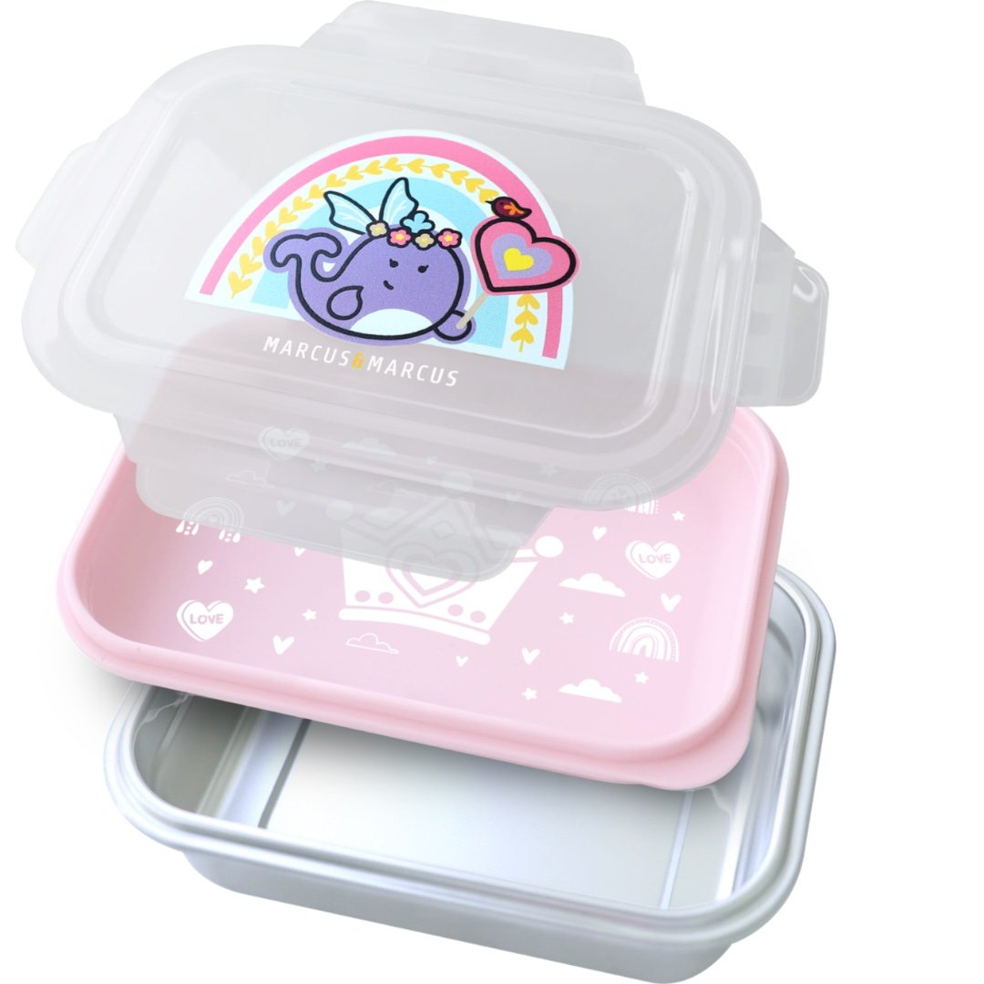 stainless steel metal box bento container rainbow layer