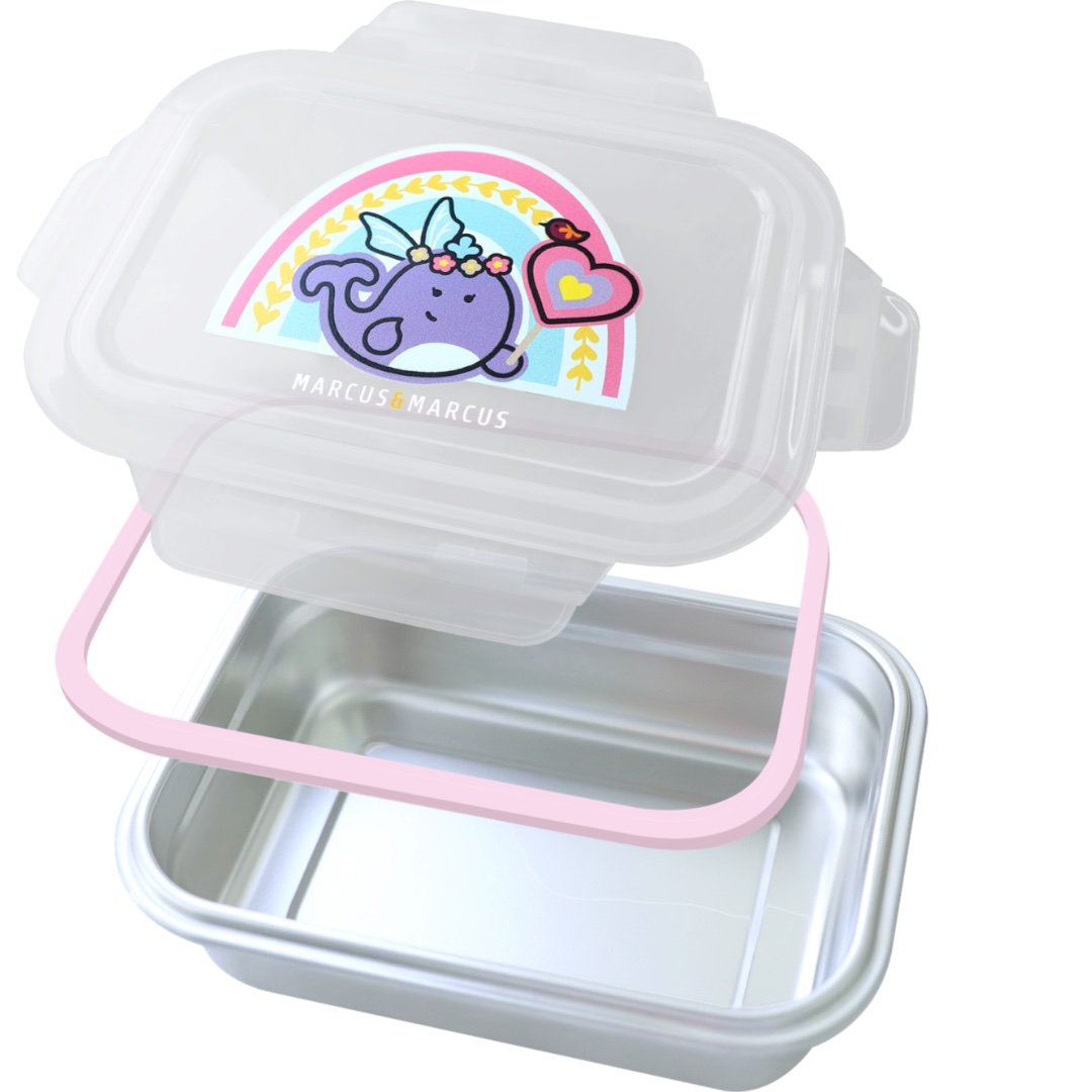 stainless steel metal box bento container rainbow layer no tray