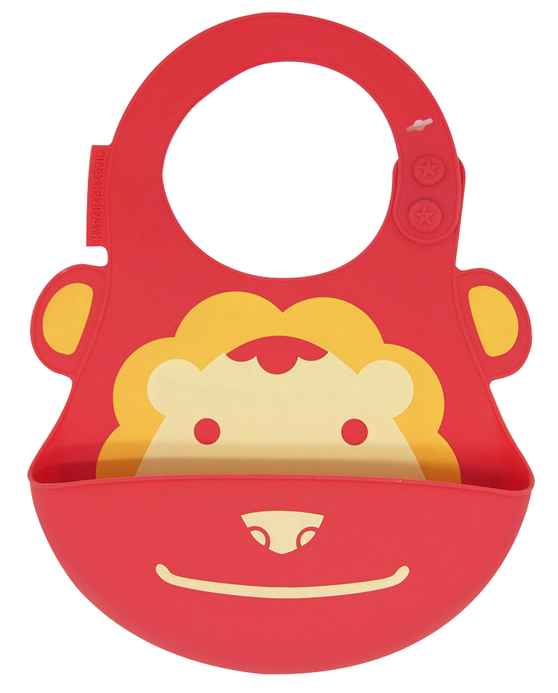 Marcus & Marcus soft silicone baby bibs BPA free red
