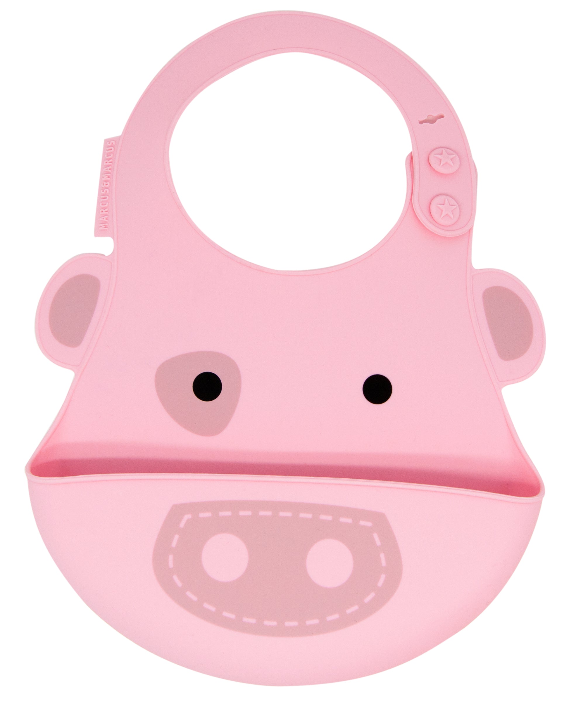 Marcus & Marcus soft silicone baby bibs BPA Phthalates free pink