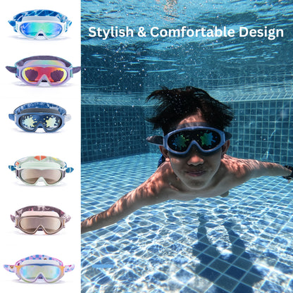 Headband Swimming Goggles - Jungle Reptiles