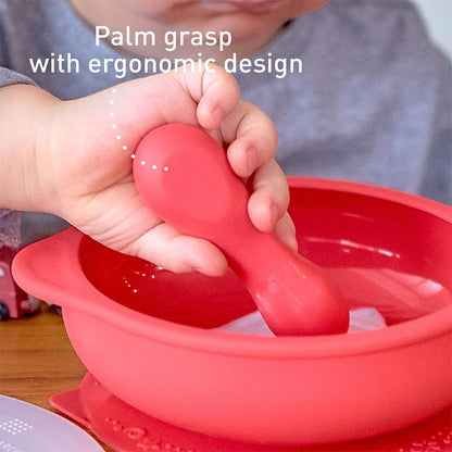Silicone Palm Grasp Spoon & Fork Set
