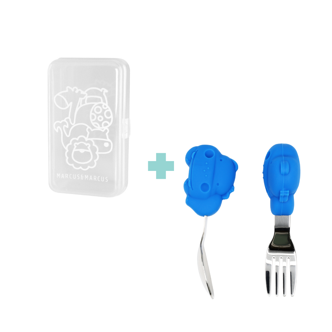 Palm Grasp Spoon & Fork Set (with storage case)