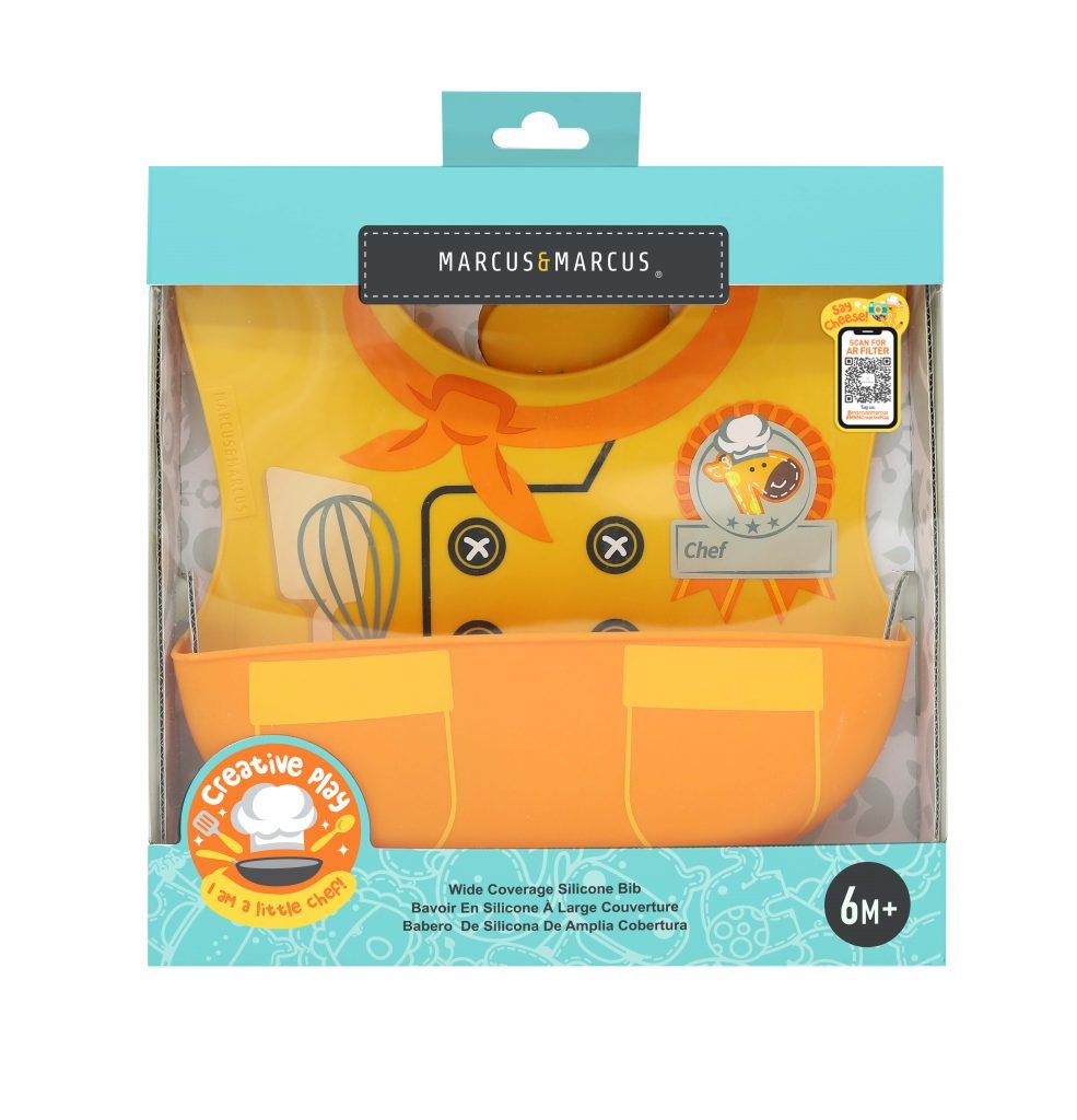 Marcus & Marcus baby bibs BPA Phthalates free little chef packaging