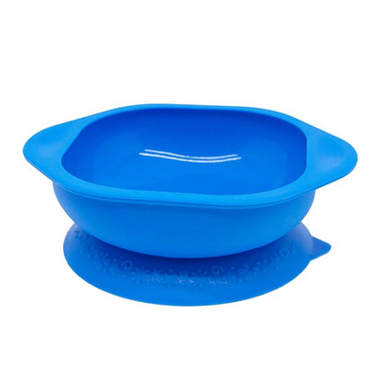 Marcus & Marcus suction bowl for baby led weaning and solid starts BPA Phthalate free blue
