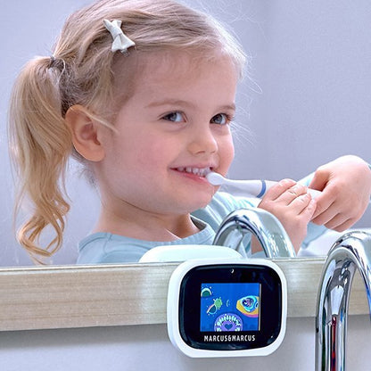 兒童互動電動牙刷套裝 + 兒童雪絨花牙膏 (含氟)