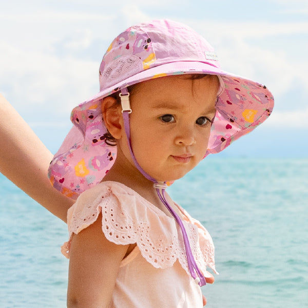 Baby sun hat hot sale with back flap