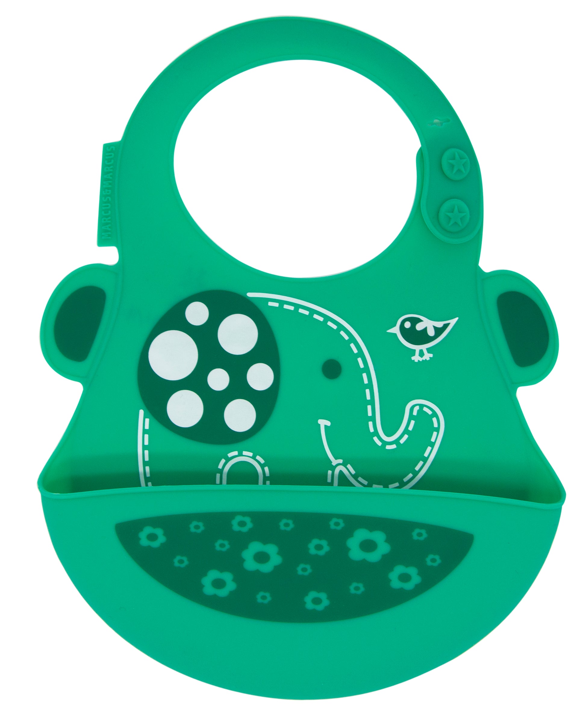 Marcus & Marcus soft silicone baby bibs BPA Phthalates free green