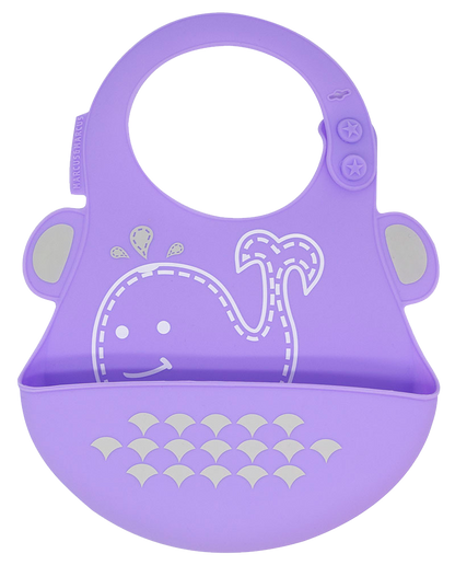 Marcus & Marcus soft silicone baby bibs BPA Phthalates free purple